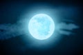 Blue night moon landscape design Royalty Free Stock Photo
