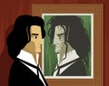 Great writer and twisted evil dorian gray painting