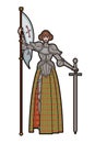 Joan of arc medieval female girl woman saint warrior knight