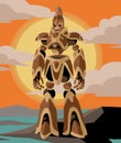 Greek mythology talos giant bronze automate man Royalty Free Stock Photo