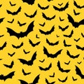 Flying bats Hallowen pattern Royalty Free Stock Photo
