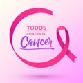 Todos Contra el Cancer, All Against Cancer Spanish tex Breast Cancer Awareness Month.