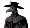 Black pest bubonic plague doctor Royalty Free Stock Photo