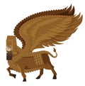 Lamassu sumerian mythology hybrid deity winged animal with human head Royalty Free Stock Photo