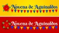 Novena de aguinaldos, Ninth of Bonuses Spanish text, Christmas tradition in Colombia. Royalty Free Stock Photo