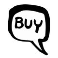 Buy symbol message Royalty Free Stock Photo