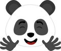 Panda bear greeting hands Royalty Free Stock Photo