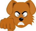 angry dog fist bump Royalty Free Stock Photo