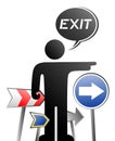 Exit indication traffic