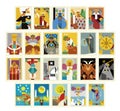 minimalist major arcana tarot cards with clean simple design Royalty Free Stock Photo