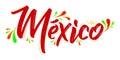 Mexico Patriotic Banner design Mexican flag colors vector illustration