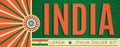 India Patriotic vintage Banner design, typographic vector illustration, Indian Flag colors