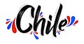 Chile Patriotic Banner design Chilean flag colors vector illustration