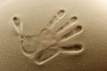 Imprint of the hand Royalty Free Stock Photo