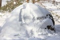 An imprint of a silhouette of a man in the snow