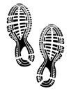 Imprint soles shoes - sneakers Royalty Free Stock Photo