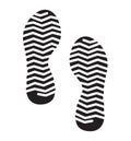 Imprint soles shoes - sneakers Royalty Free Stock Photo