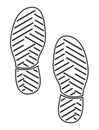 Imprint soles shoes - sneakers Royalty Free Stock Photo