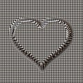 Imprinted metallic heart shape