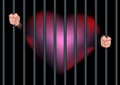 Imprison heart feel in love.