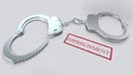 Imprisonment Word and Handcuffs 3D Animation