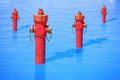 An improbable hydrant in the ocean. Plenty of water: concept image