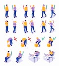 Posture Isometric Set Royalty Free Stock Photo