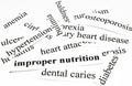 Improper nutrition. Health care concept of diseases caused by unhealthy nutrition