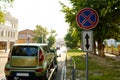 Improper parked car evacuation by tow truck