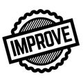 Improve black stamp Royalty Free Stock Photo