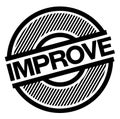 Improve black stamp Royalty Free Stock Photo