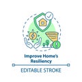 Improve home resiliency during power outages concept icon