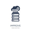 Improve icon. Trendy flat vector Improve icon on white background from web hosting collection