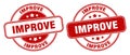 Improve stamp. improve label. round grunge sign Royalty Free Stock Photo