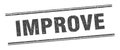 improve stamp. improve square grunge sign. Royalty Free Stock Photo