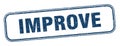 improve stamp. improve square grunge sign. Royalty Free Stock Photo