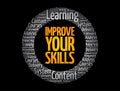 Improve Your Skills circle word cloud Royalty Free Stock Photo