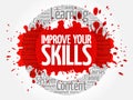 Improve Your Skills circle word cloud Royalty Free Stock Photo