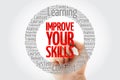 Improve Your Skills circle word cloud Royalty Free Stock Photo