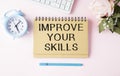 Improve your skills word on office table with computer  coffee Royalty Free Stock Photo
