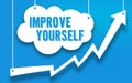 Improve yourself - motivational illustration concept