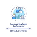 Improved employee performance concept icon
