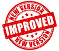 Improved new version rubber stamp Royalty Free Stock Photo