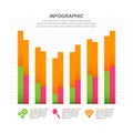 Improved Recovered After Crisis Graph Bar Chart Economic Statistical Infographic Royalty Free Stock Photo