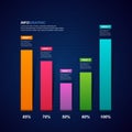 Improved Recovered After Crisis Graph Bar Chart Economic Statistical Infographic Royalty Free Stock Photo