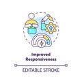 Improved responsiveness concept icon Royalty Free Stock Photo