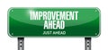 improvement ahead road sign illustration design Royalty Free Stock Photo