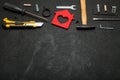 Improvement home, tools and repair apartment. Copy space for text Royalty Free Stock Photo