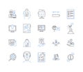 Improvement line icons collection. Progress, Growth, Advancement, Upgrade, Reinvention, Enhancement, Refinement vector