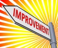 Improvement Sign Meaning Progress Growth 3d Illustration